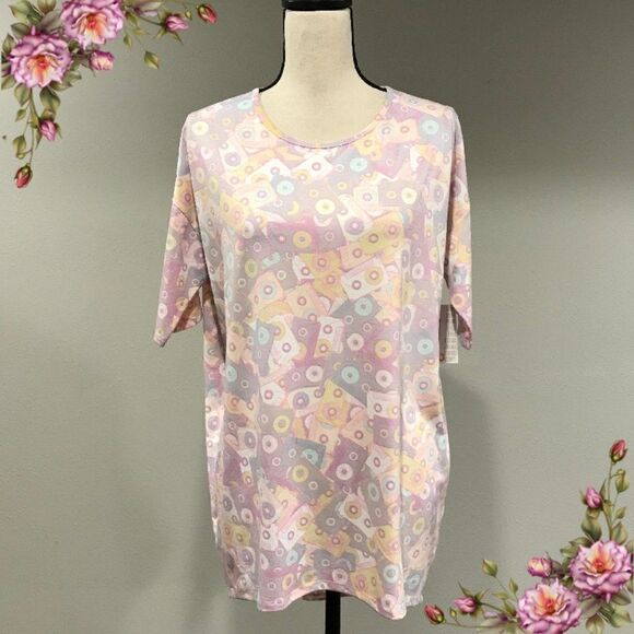 LulaRoe Irma cassette print tunic top - Picture 1 of 10